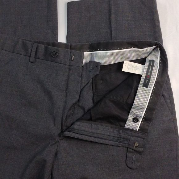 John Varvatos Wool Dark Gray Slacks - Picture 9 of 12